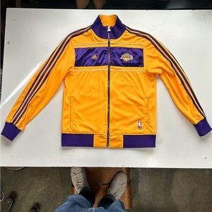 2010 Lakers championship commemorative Adidas warm up jacket, used gd cond